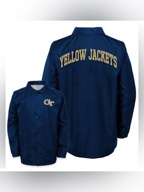 NWT [Gen2] Georgia Tech GT Yellow Jackets NCAA Coaches Jacket Youth M (10/12)